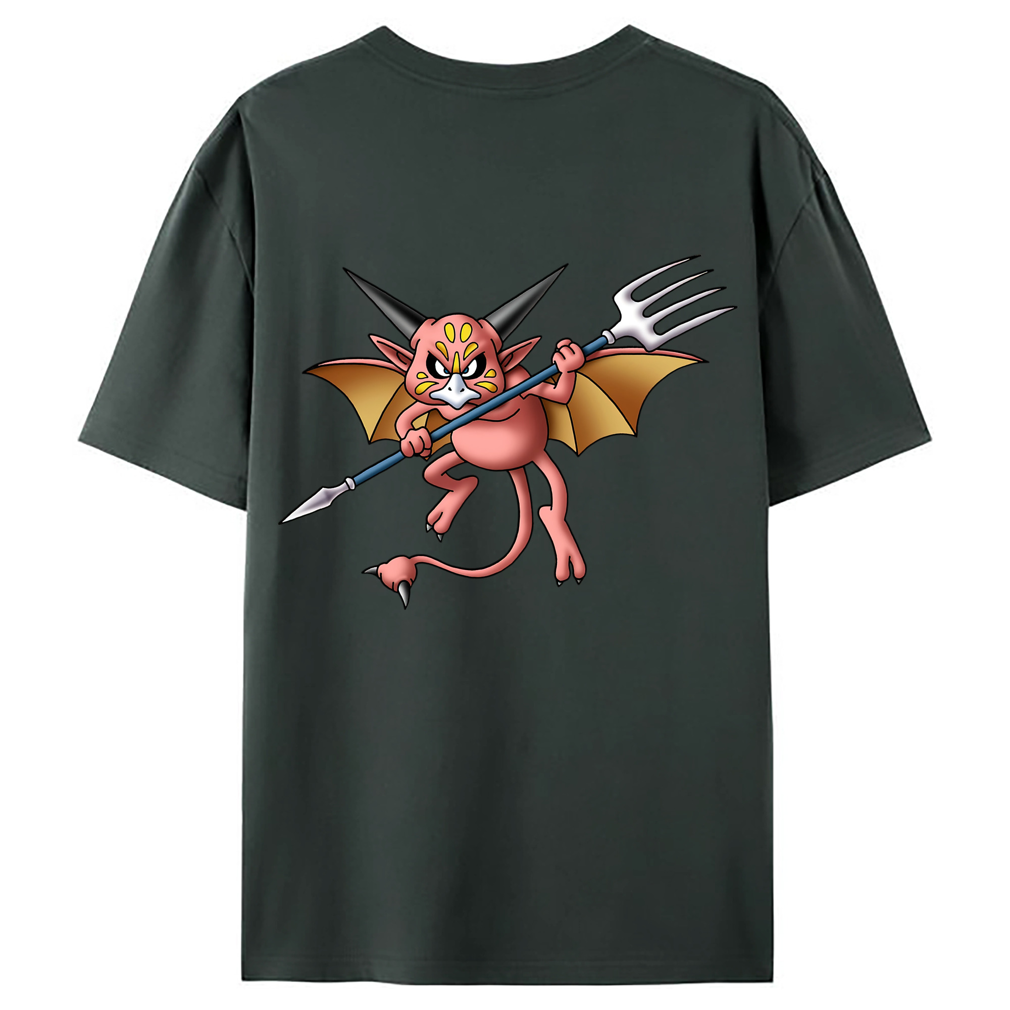 （画像用） ドラゴンクエスト Doragon Kuesuto Dragon Quest 綿100％ メンズ半袖Tシャツ（バックプリント） 通気性